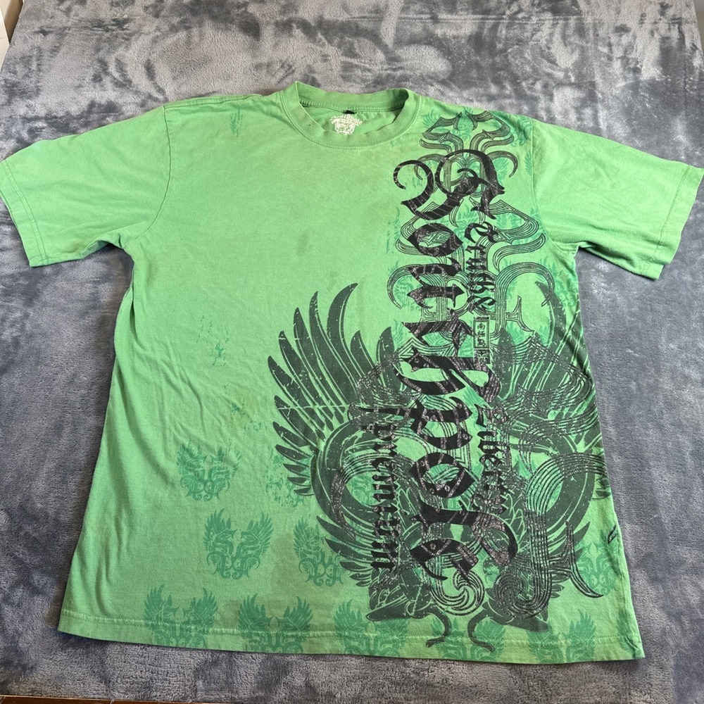 Vintage Southpole Premium Edition Green Graphic Tee Shirt Mens XXL Hip Hop 2000s